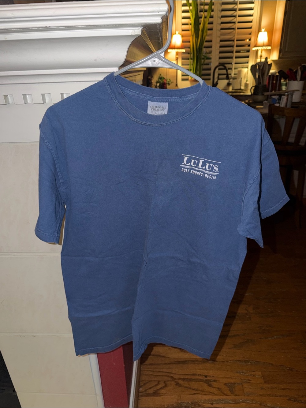 LuLu's Short Sleeve Crewneck T-Shirt in Blue Comfort Colors